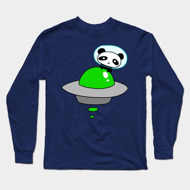 Little UFO Panda Long Sleeve T-Shirt by saradaboru